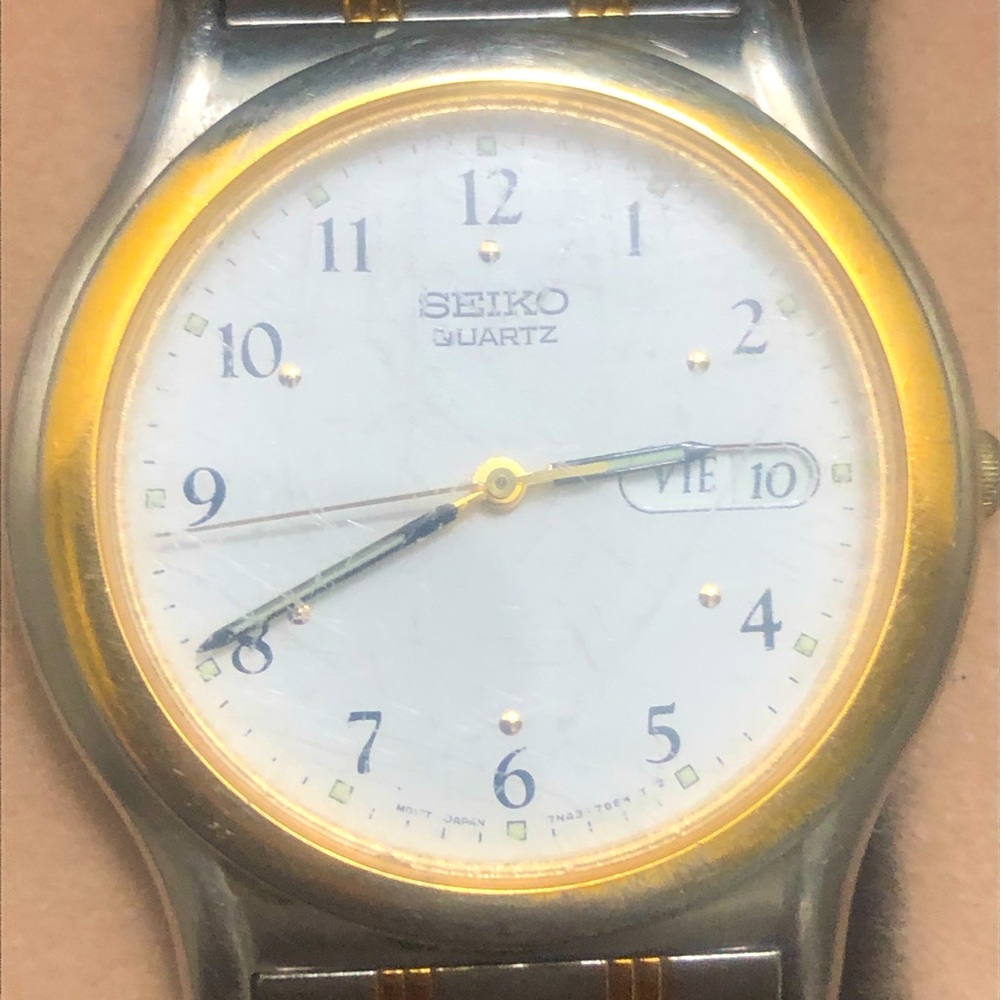🔥HOT DEAL 🔥 REDUCED PRICE 🔥 SEIKO Mens Wristwatch Vintage Gold and Silver